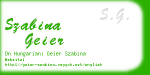 szabina geier business card